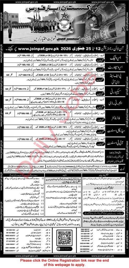 Pakistan Air Force Jobs 2026 for Aero Tech & Security