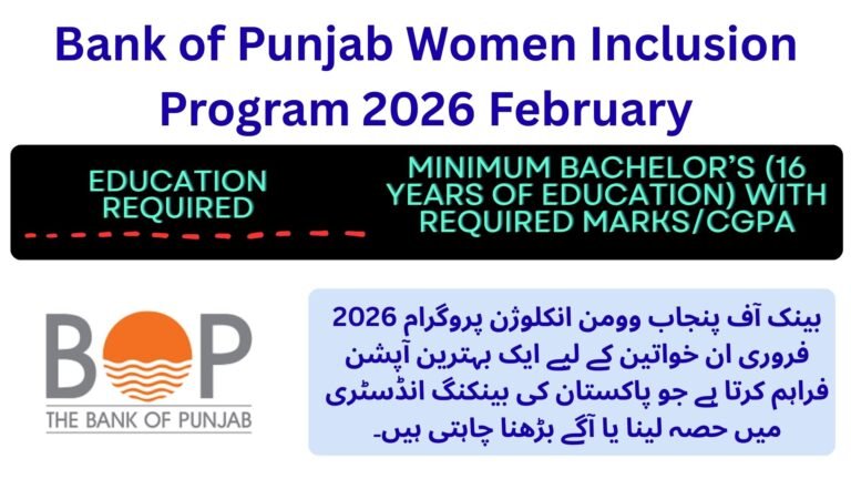 Bank of Punjab Women Inclusion Program 2026