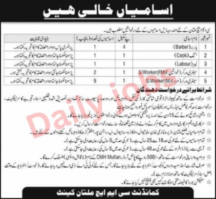 CMH Multan Jobs March 2026 April latest jobs apply now