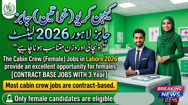 Cabin Crew (Female) Jobs in Lahore 2026 latest opportunities