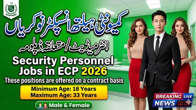 Community Health Inspector Jobs in Punjab April 2026 apply
