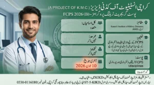 Karachi Institute of Kidney Diseases FCPS 2026 feature image showing postgraduate training program details for Urology and Nephrology with last date information.