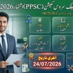 PPSC Advertisement No 06/2026 Jobs 2026 banner showing Punjab job vacancies, eligibility details, age limit, and last date 24 July 2026.