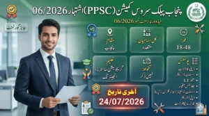 PPSC Advertisement No 06/2026 Jobs 2026 banner showing Punjab job vacancies, eligibility details, age limit, and last date 24 July 2026.